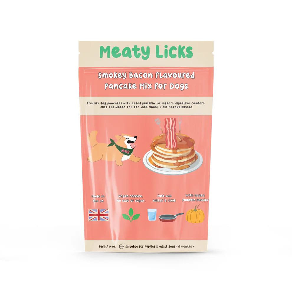 Meaty Licks Smokey Bacon Pancake Mix For Dogs