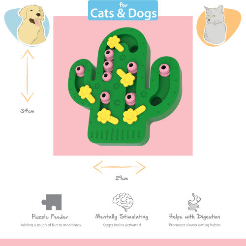 Happy Pet Cactus Puzzle Feeder Toy