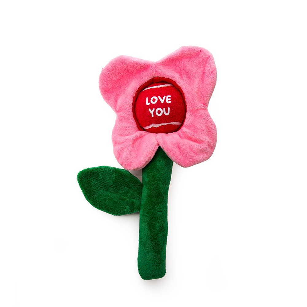 Great & Small Puppy Love Flower & Tennis Ball Dog Toy